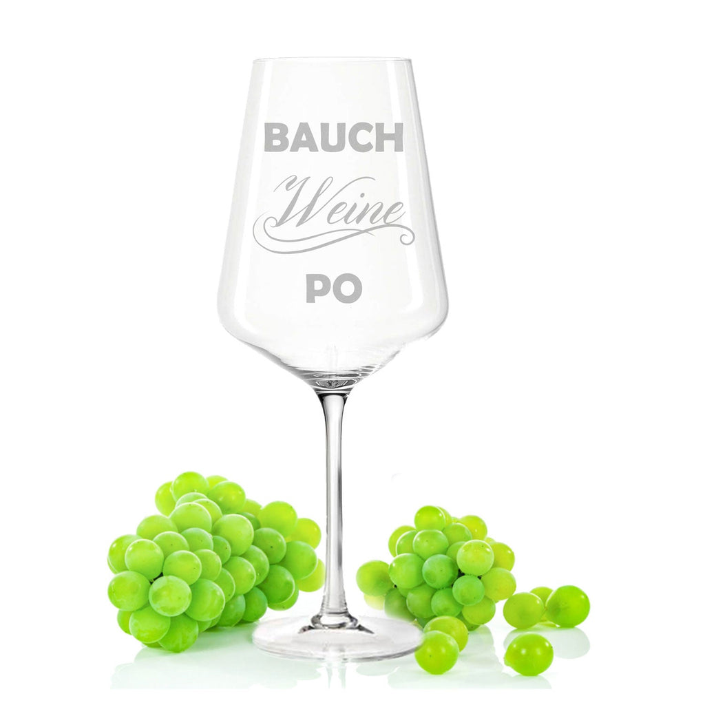 Leonardo Weinglas mit Gravur "Bauch Weine Po"