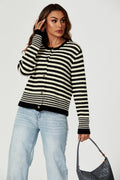 Geo Pattern Knitted Cardigan In Black
