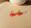 Neon Orange Margarite Edelstahl Hoops