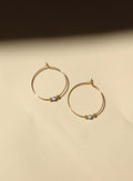 Hoops aus Edelstahl mit schwarz gestreifter Rocailles Perle