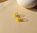Gelbe Margarite Edelstahl Hoops