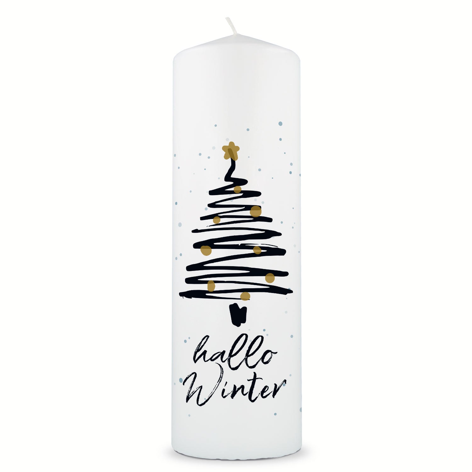 Weihnachtskerze "Hallo Winter"
