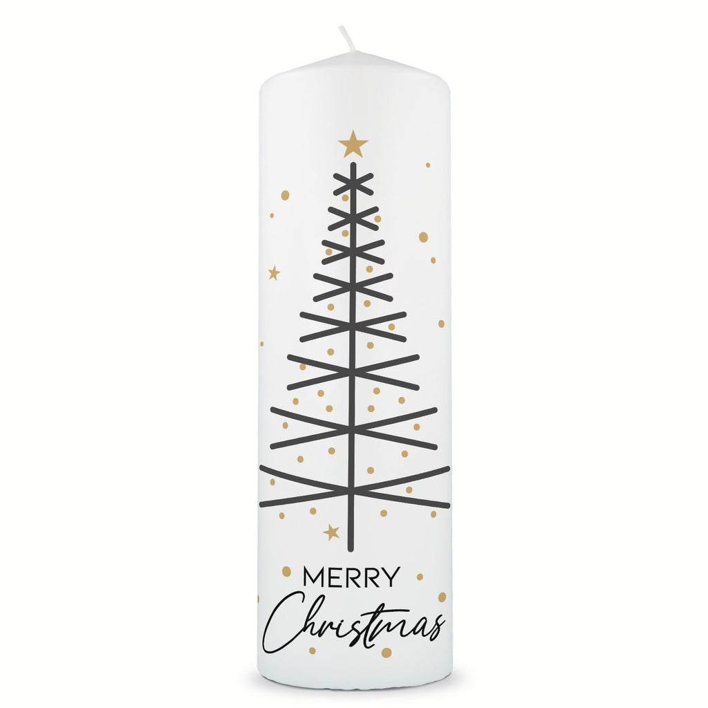 Große Kerze "Tannenbaum modern" zu Weihnachten
