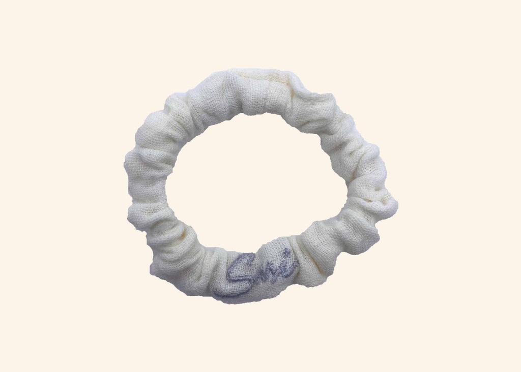 Hair Tie Ease Cream Embroidered