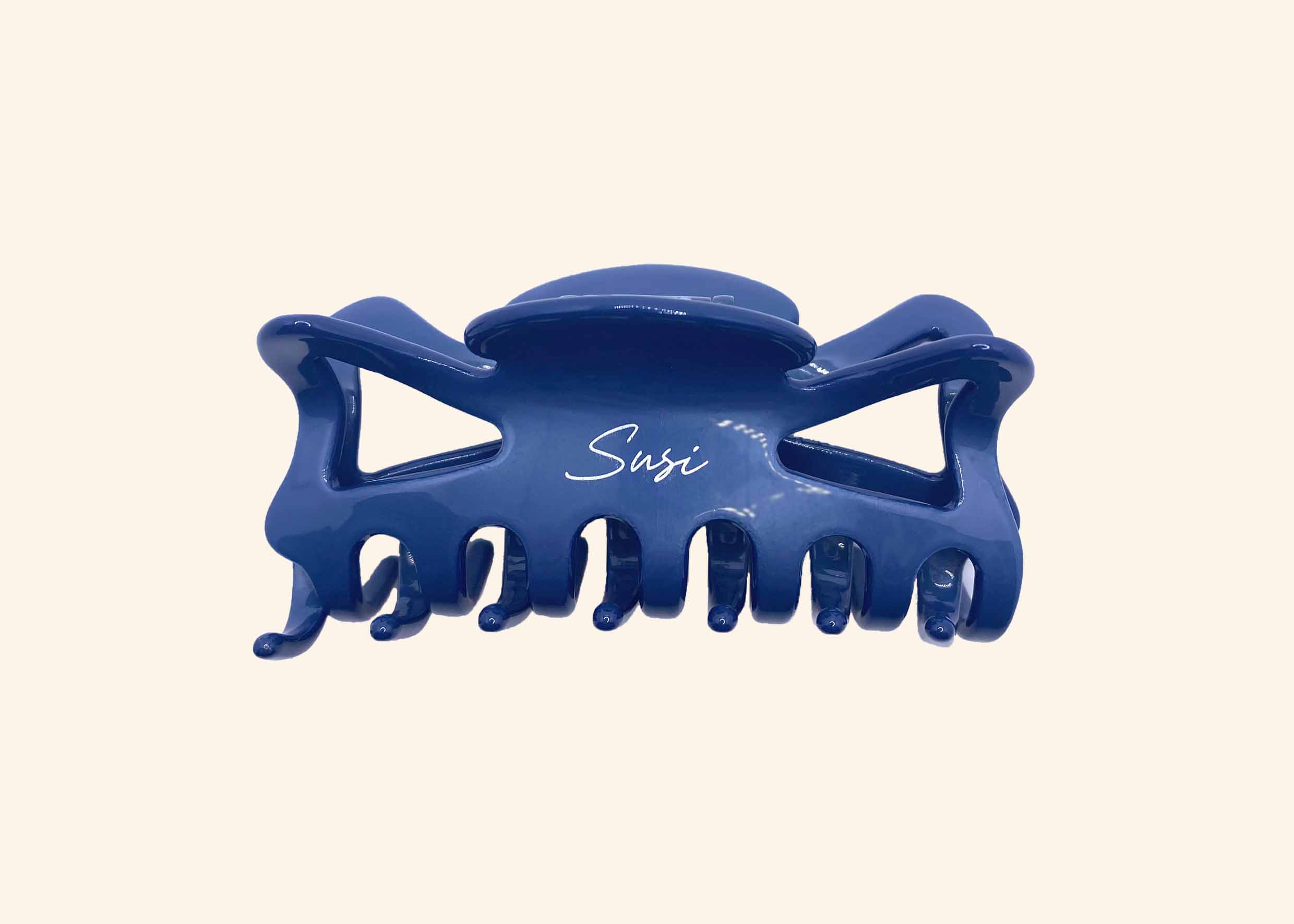 Ethical Cellulose Acetate Hair Clip – Midnight Blue | For Conscious Style