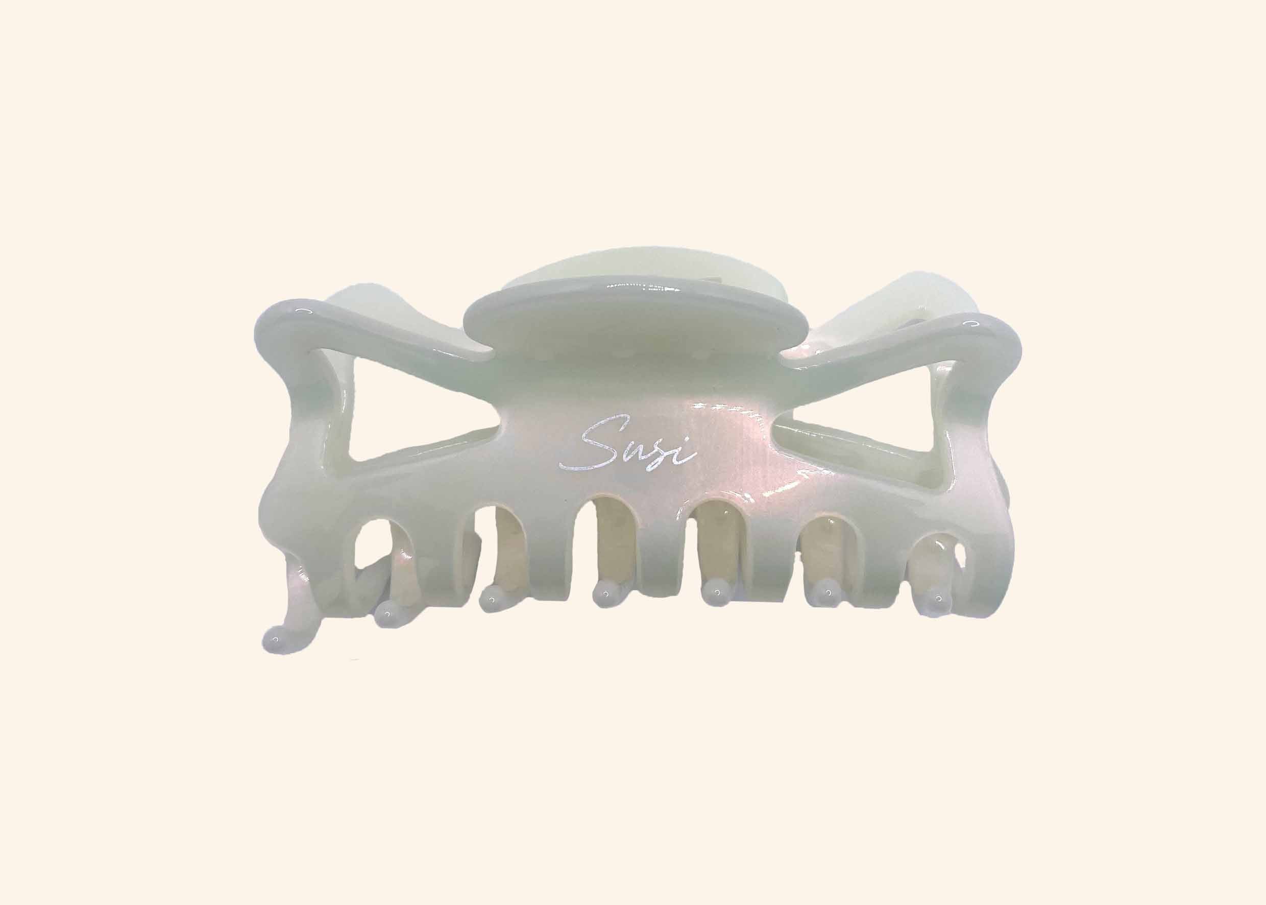 Ethical Cellulose Acetate Hair Clip – Mother of Pearl | For Conscious Style