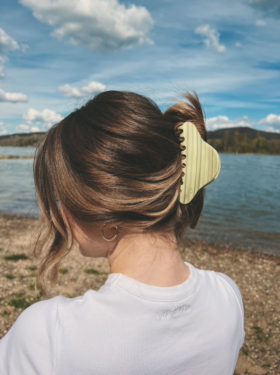 Cloud Hair Clip Lime