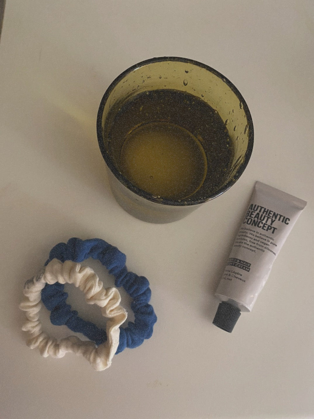 Hair Tie Ease Cream Embroidered