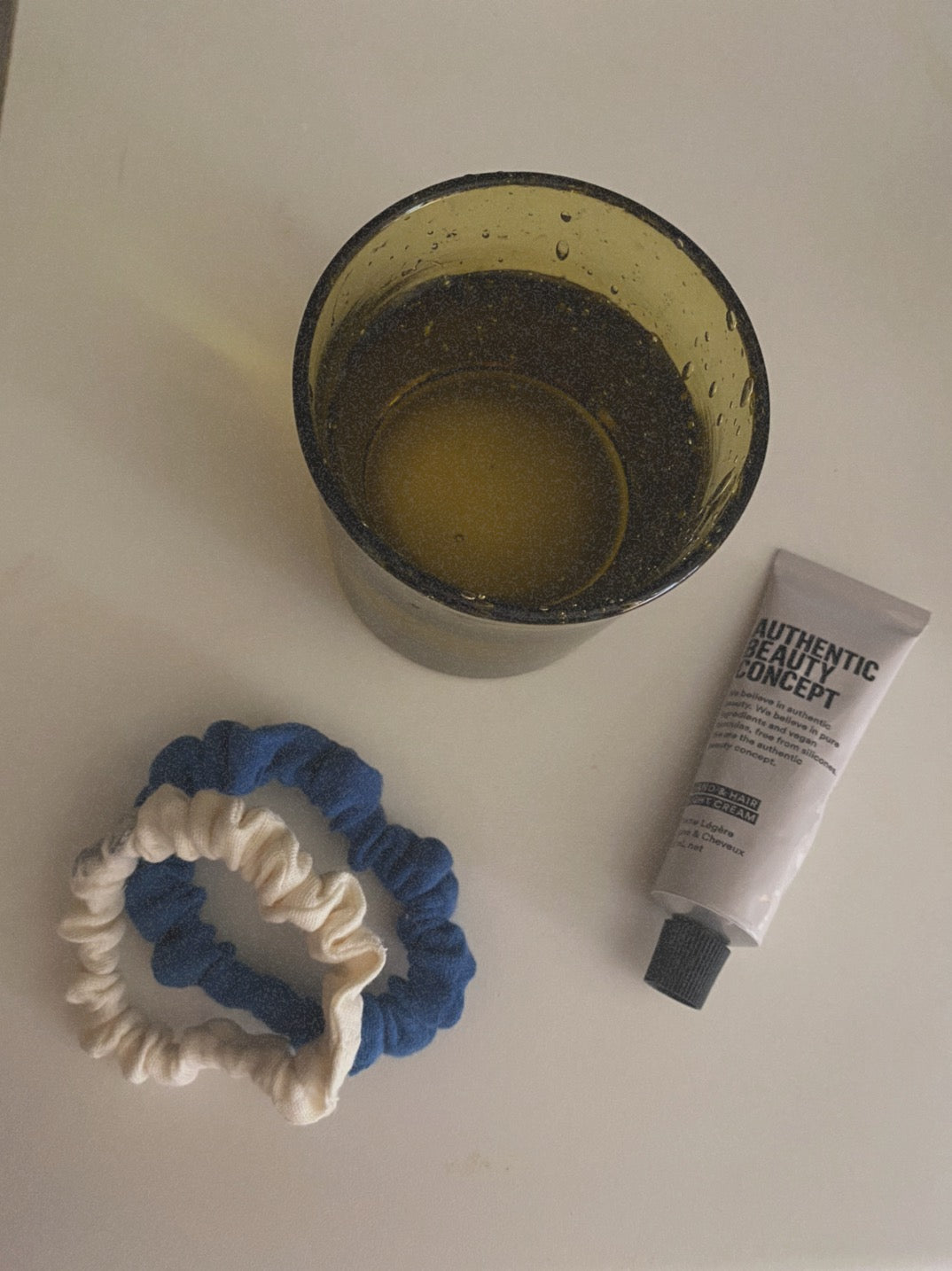 Hair Tie Ease Cream Embroidered