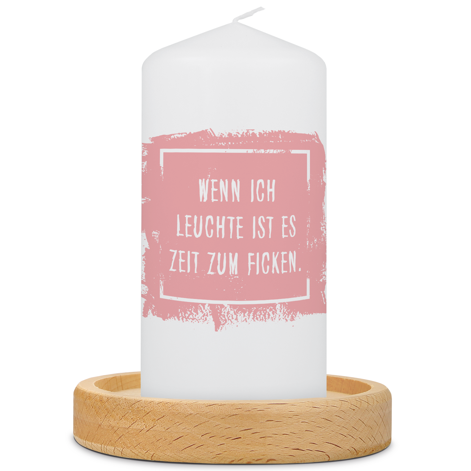 Kleine Kerze mit Spruch "Wenn ich Leuchte"