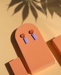 Mini Sticks Statement Ohrringe - terracotta flieder