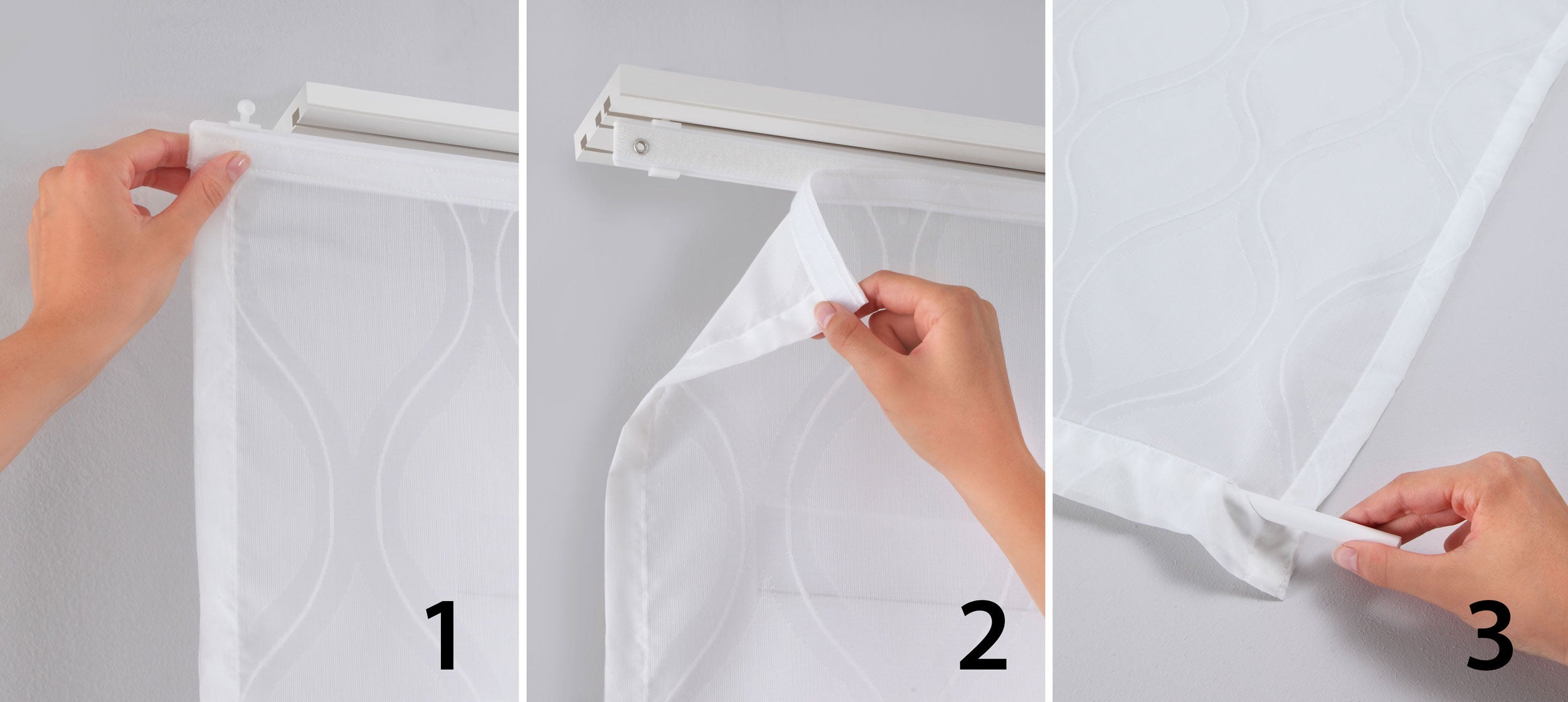2er Pack Flächenvorhänge Schiebegardinen »PALERMO«  komplett Set Cationic blickdicht Leinen Optik natura seidenmatt Landhaus Stil 204411-2