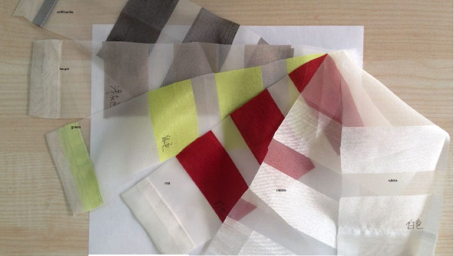 Ösen Schal »GÖTTINGEN« transparent Organza Gardine mit Querstreifen 89133