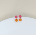 Dotty Acryl Ohrringe in rosa peach