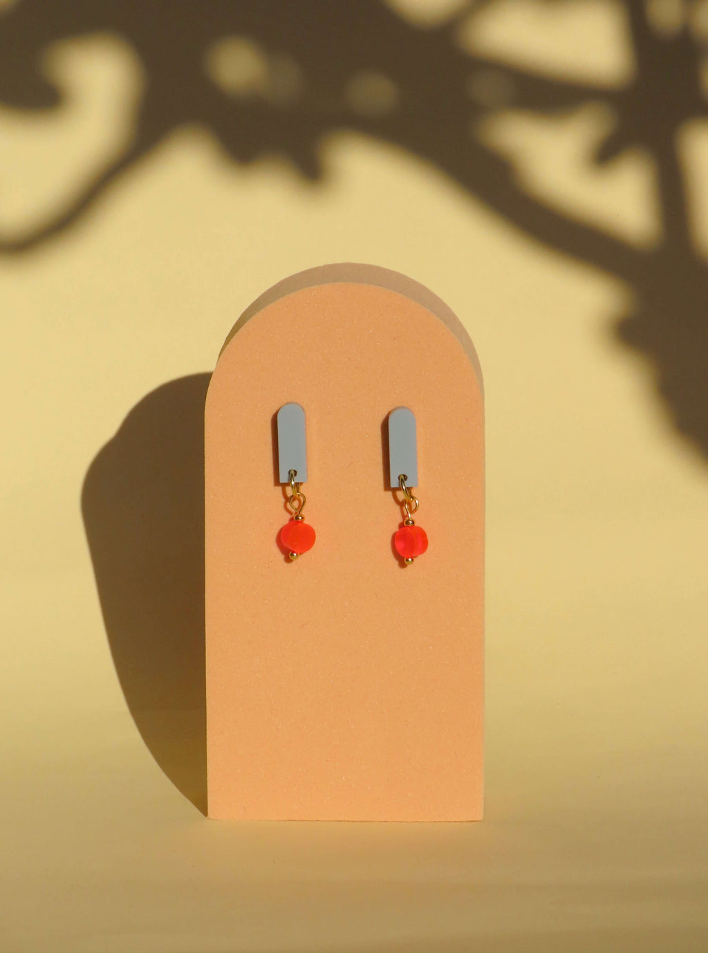 Salbei Neon Orange Paula Ohrringe