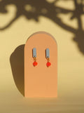 Salbei Neon Orange Paula Ohrringe