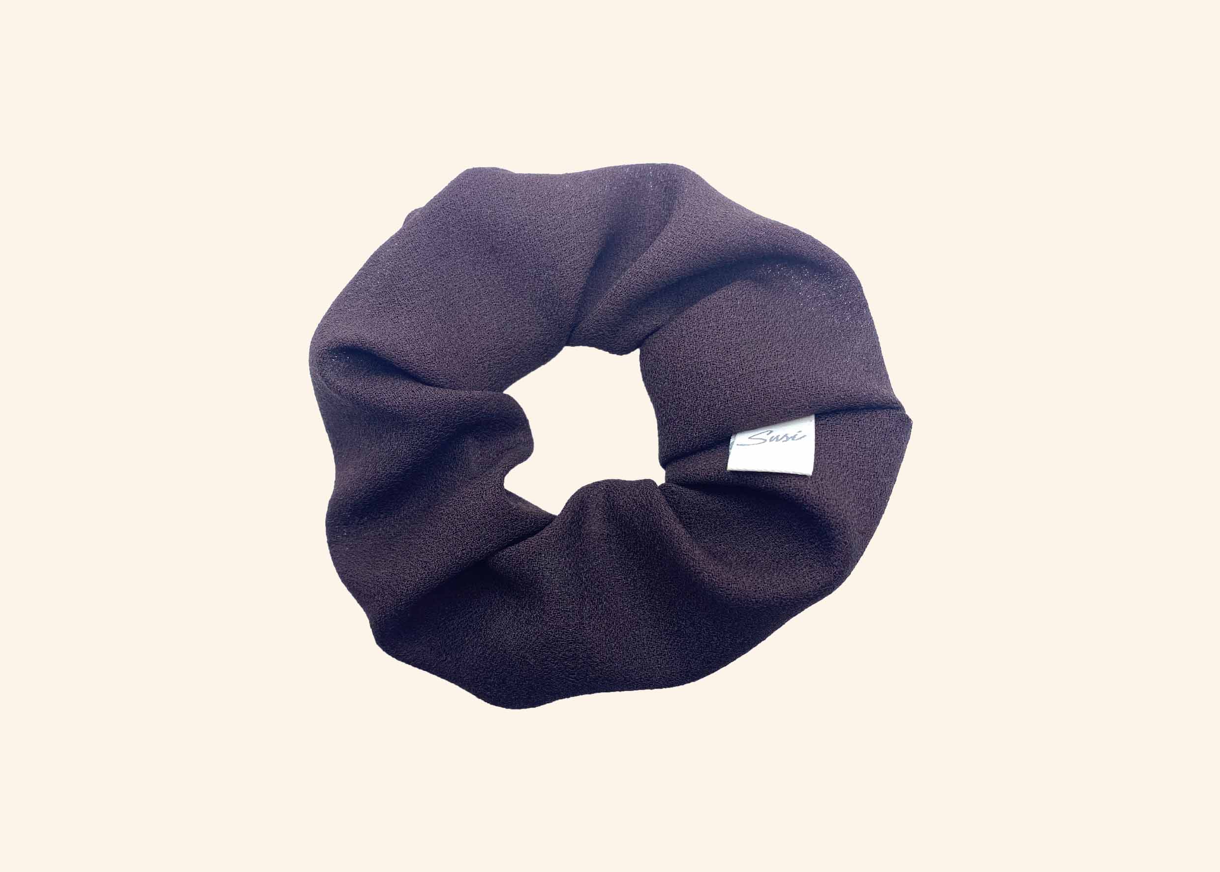 Scrunchie Marron | Upcycled Vintage Viscose | Biodegradable Core